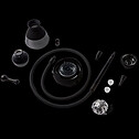 Hookah Kaloud - Krysalis Calix (Full Set In Black With Lotus v.3) KKCLXBLB-02-L3