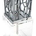 Hookah Hoob - Futurist Globe (Gray / SS components / Transparent Flask)