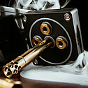 Hookah Hoob - subAtom (Black / Gold components / Transparent Flask)