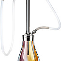 Hookah Desvall Classic 5 Titanium - Stripes Purple Orange