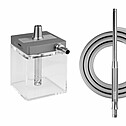 Hookah Hoob - subAtom (Gray / SS components / Transparent Flask)