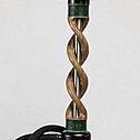 Hookah Snake Shisha Double Spiral Green Walnut