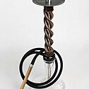 Hookah Snake Shisha Triple Spiral Purple Walnut