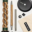 Hookah Snake Shisha Triple Spiral Tiger Wood