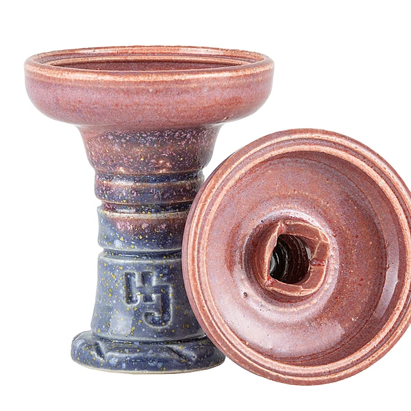 Bowl / Head HookahJohn - Ferris Splotched Berries (Dark Blue bottom & Pink top)