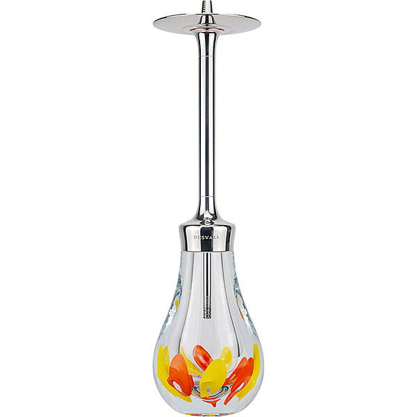 Hookah Desvall Classic 3 Stainless Steel - Bubbles Orange Yellow