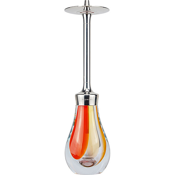 Hookah Desvall Classic 5 Titanium - Stripes Orange Red