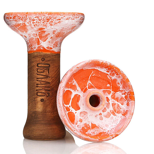 Bowl Oblako - Glaze Phunnel M (Orange & White Marble)