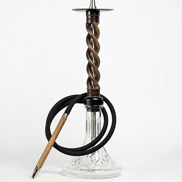 Hookah Snake Shisha Triple Spiral Purple Walnut